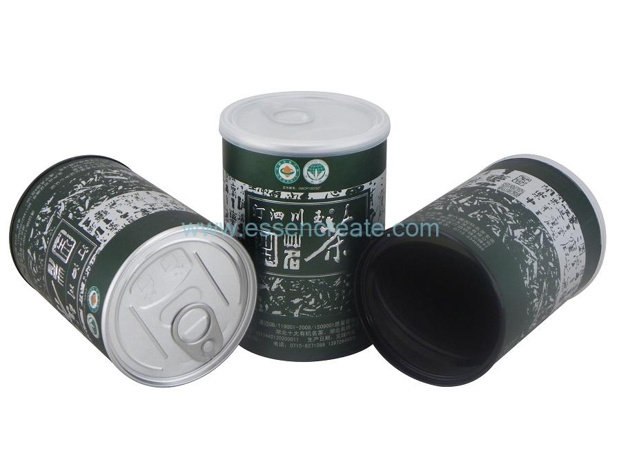 Silver Hot Stamping Tea Paper Cans with EOE