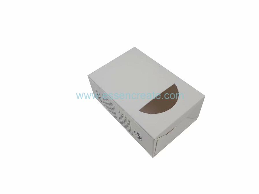 Foldable Auto-lock Bottom Tea Packaging White Card Box 