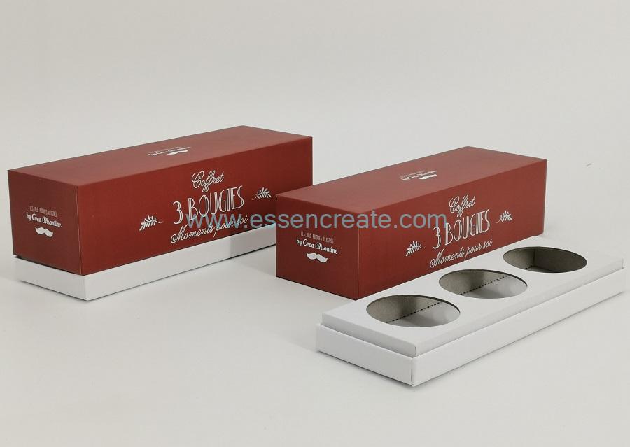 Lid and Base Candle Box for Bougie Packaging