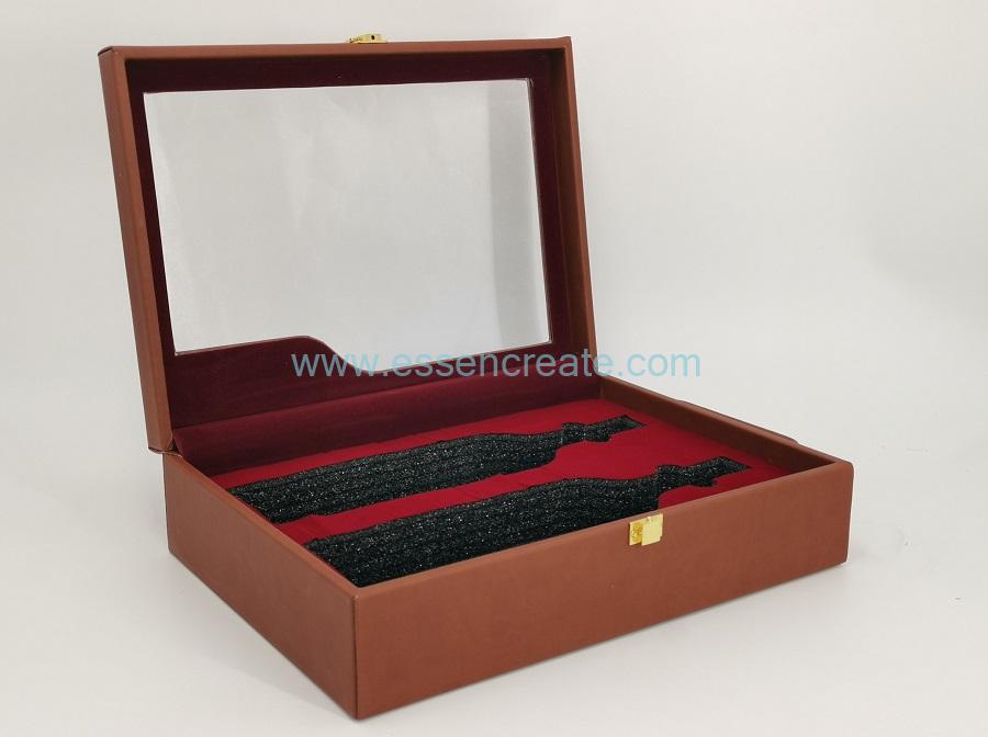 Two Wine Bottles Leather Box