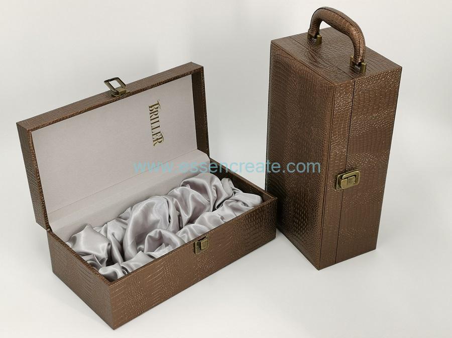 Single Wine Leather Holder Box