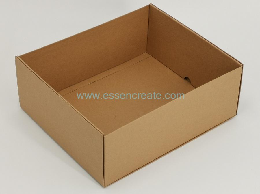 Foldable Brown Kraft Rigid Cardboard Tray Packaging Box