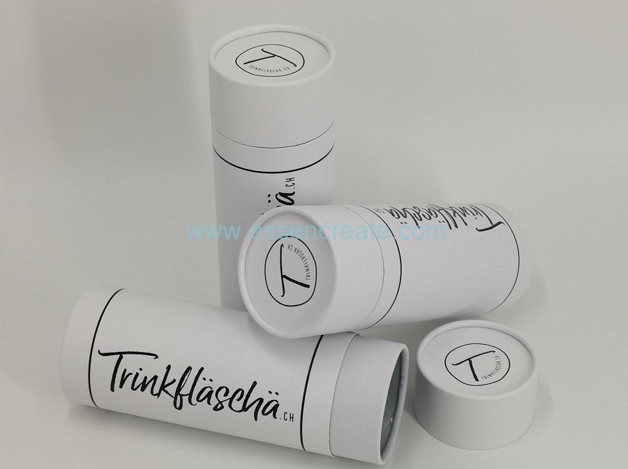 White Tube with Black Stamping