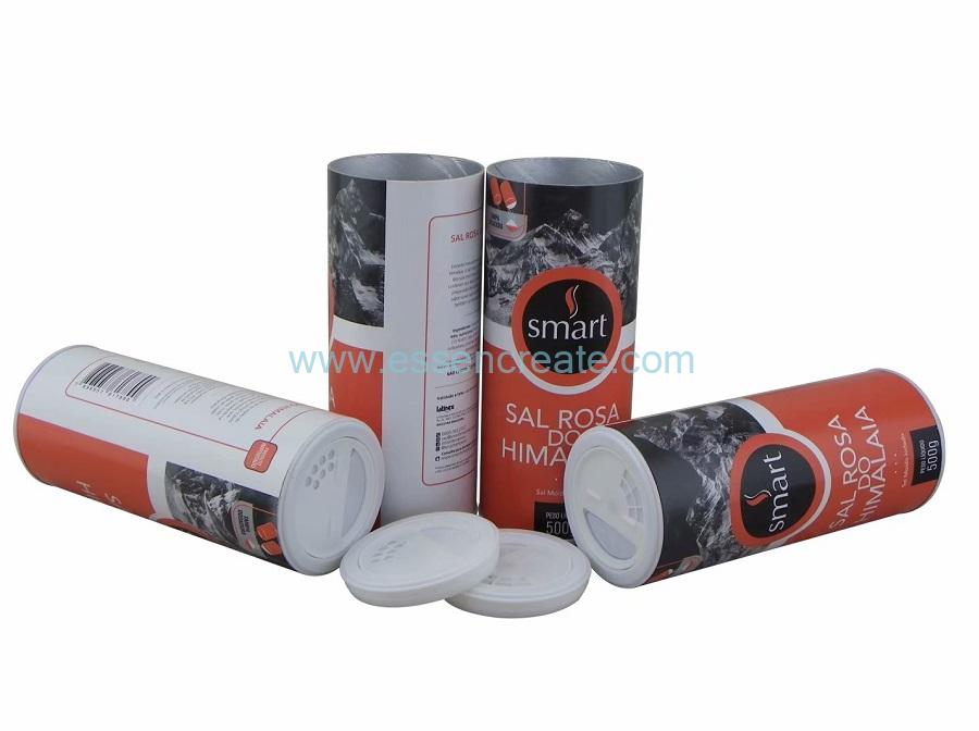 Cylinder Cardboard Pink Himalaya Salt Packaging Shaker Tube 