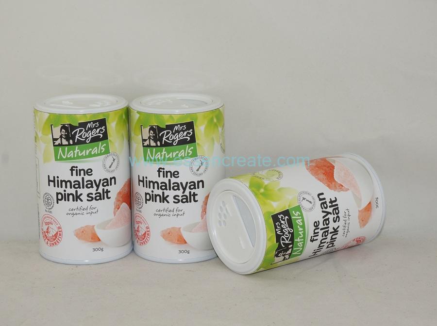 Food Grade Himalayan Pink Salt Packaging Paper Canister