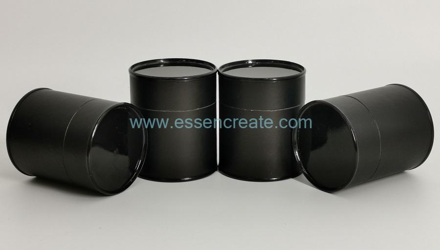 Rolled Edge Composite Black Metal Lid Paper Cans
