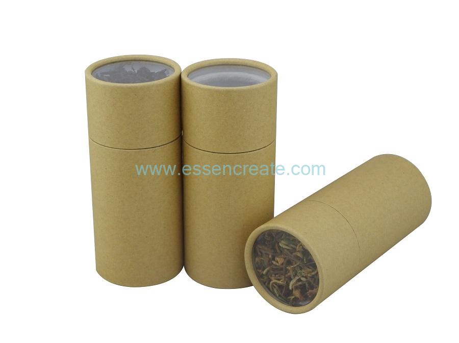 Kraft Paper Tube with Clear Window