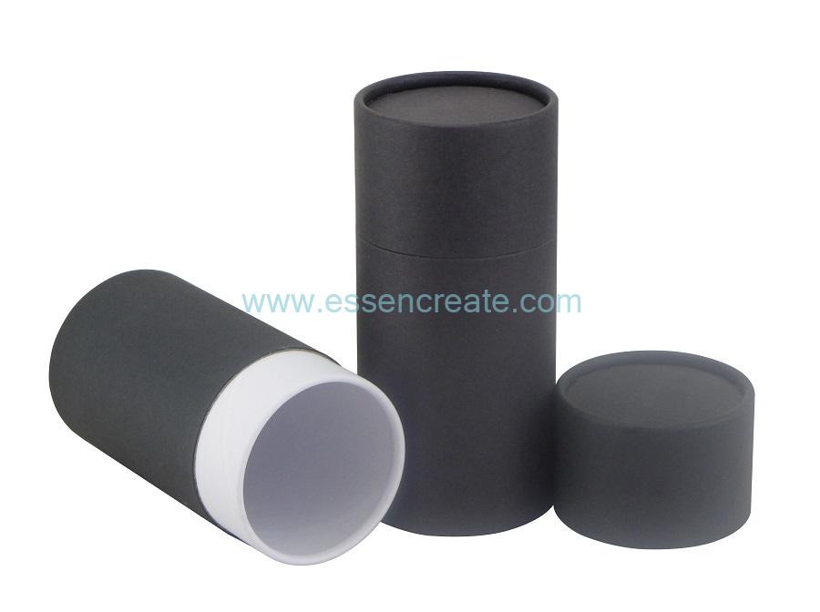 Black Chocolate Packaging Paper Tube with Rolled Edge
