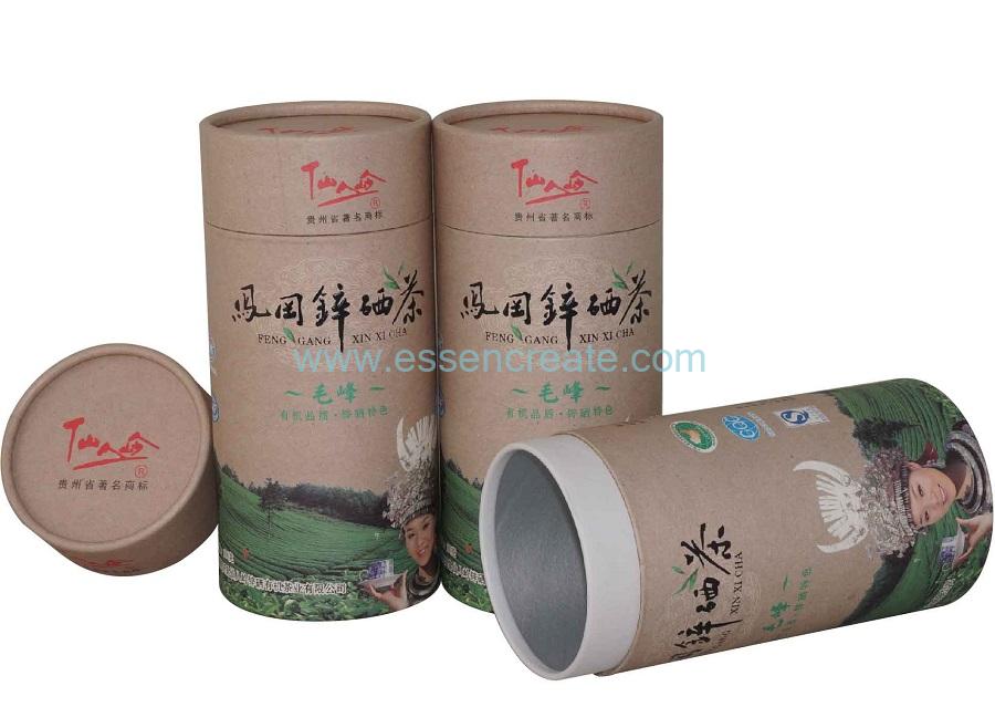 OEM Paper Zinc Selenium Organic Tea Packaging Canister