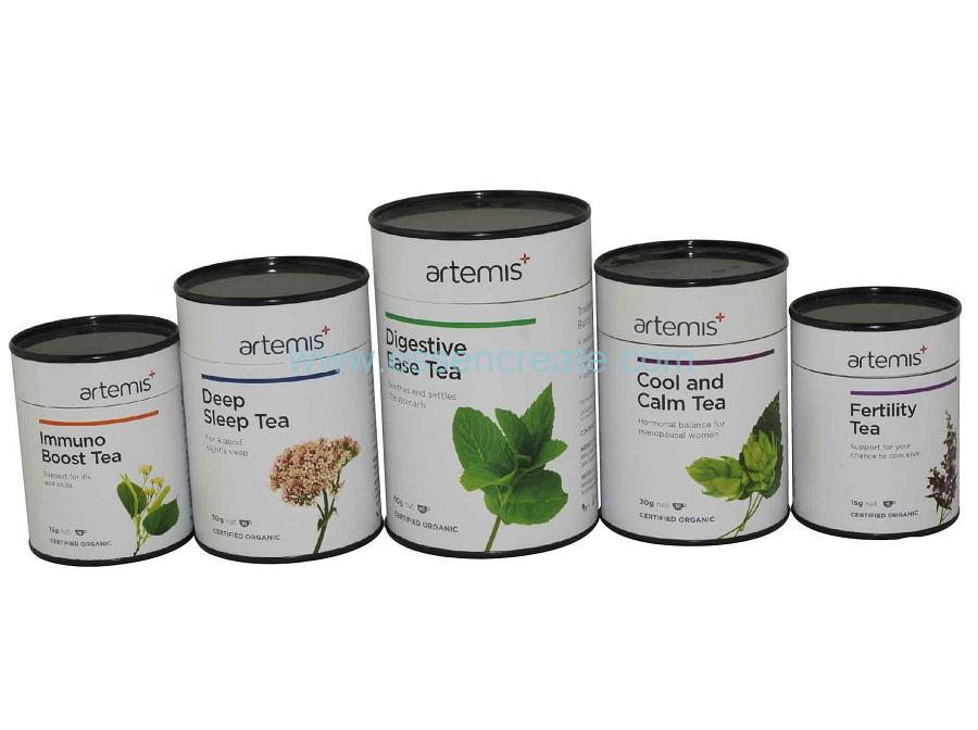 Herbal Tea Packaging Paper Canister 