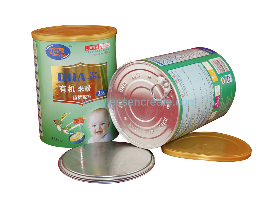 Custom Paper Canister For Baby Infant Nutrition Cereal Packaging
