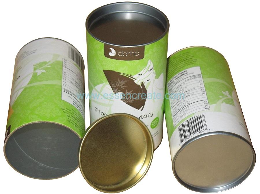 Paper Cans with Flat Tin Buckle Lid