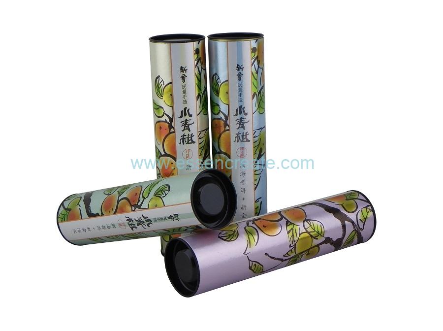 Wholesale Green Orange Tea Ball Packaging Paper Canister