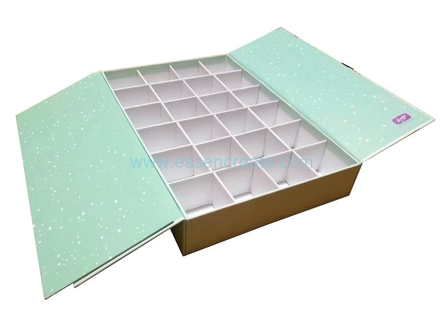 Chocolate Pralines Packaging Cardboard Gift Box with 24 Divider Grids 