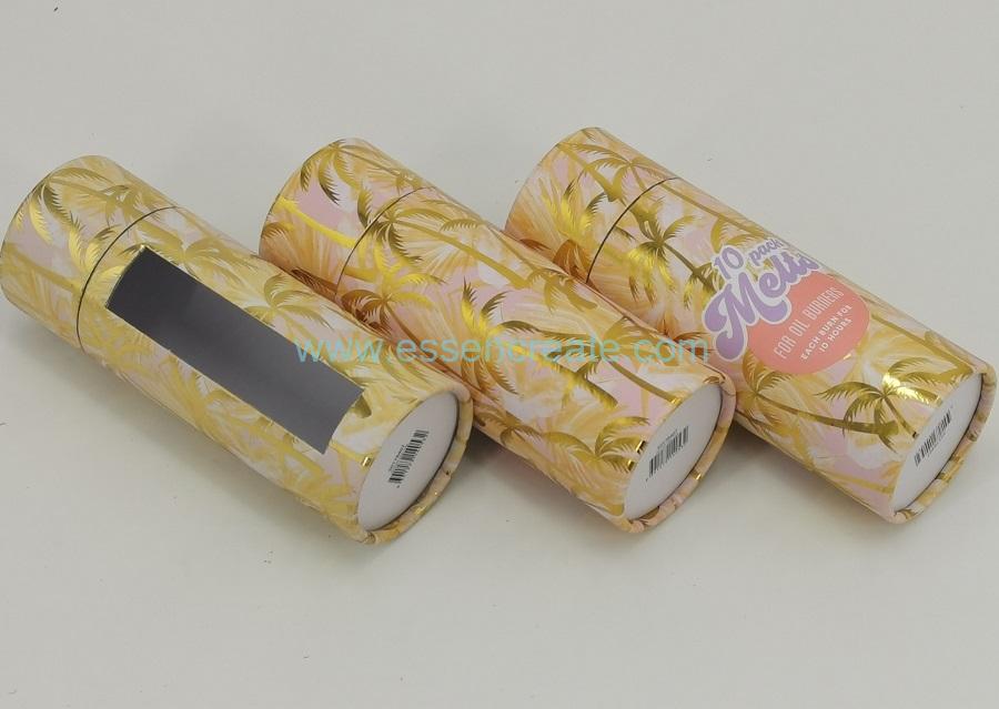 Tubo de papel de embalaje de fusión de borde enrollado con ventana Tubo de papel de embalaje de fusión de borde enrollado con ventana