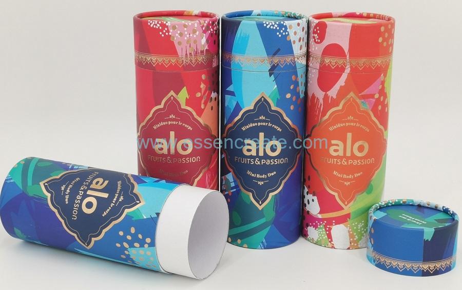 Bote de papel para embalaje de crema corporal