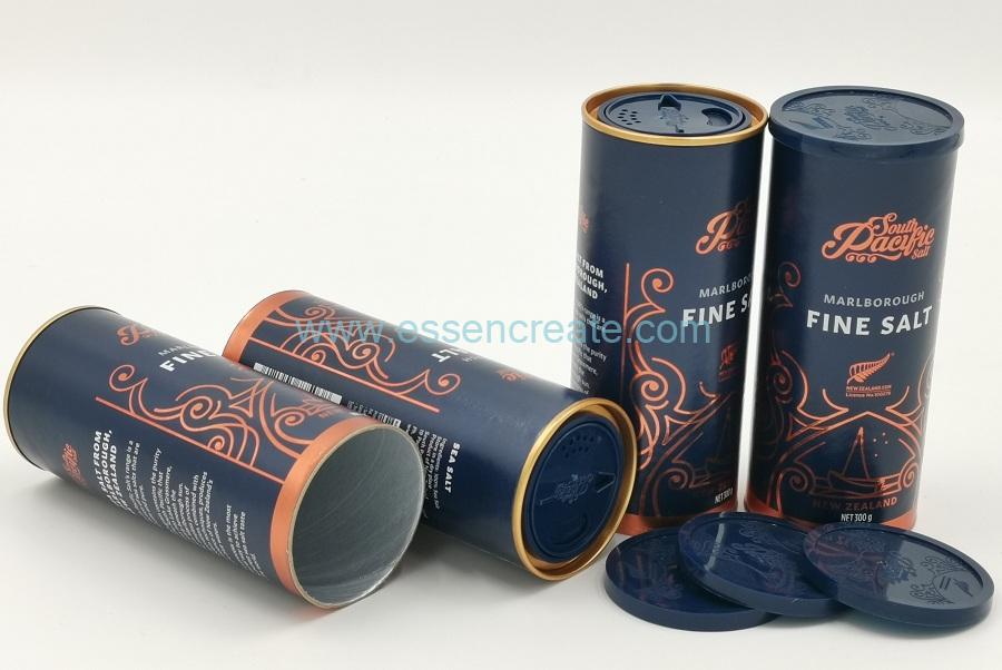 Latas de sal de papel coctelera de plástico de aluminio