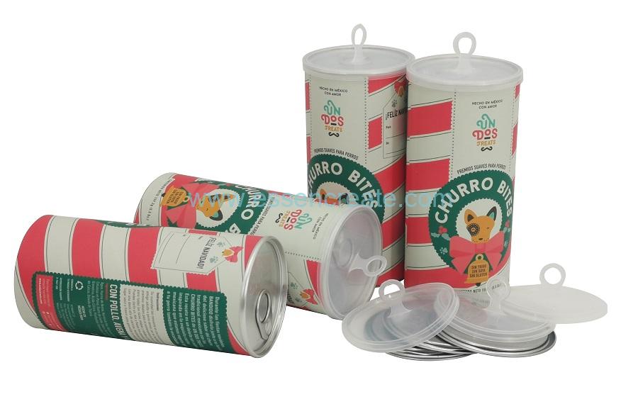 Tubo de papel compuesto con colgador de plástico