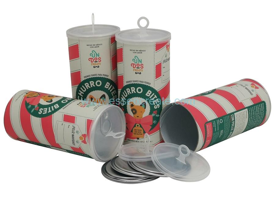 Tubo de papel para envasado de alimentos para perros