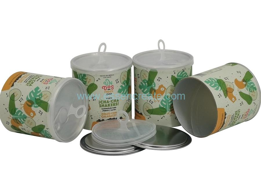 Bote de papel compuesto con colgador