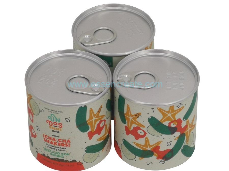 Tubo de embalaje de alimento para peces compuesto