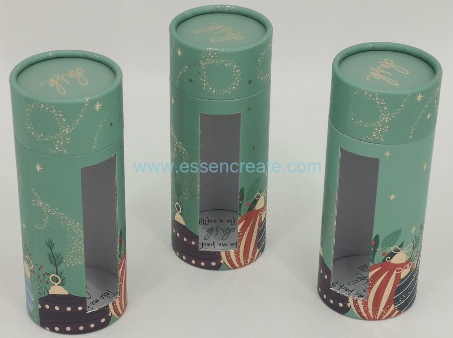 Caja de regalo con vela y ventana transparente Caja de regalo con vela y ventana transparente