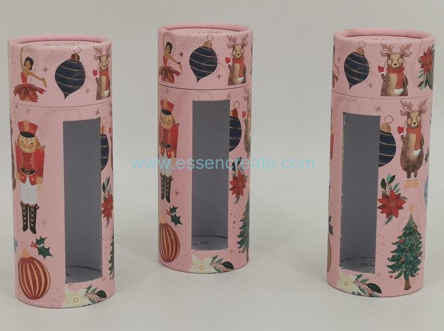 Tubo de embalaje de velas de cartón de papel cilíndrico con ventana Tubo de embalaje de velas de cartón de papel cilíndrico con ventana