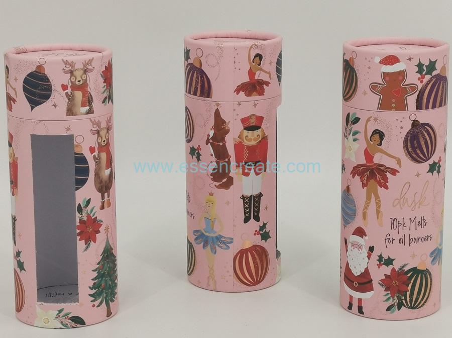 Tubo de cartón para embalaje de velas con ventana Tubo de cartón para embalaje de velas con ventana