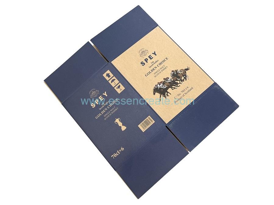 Caja corrugada para embalaje de whisky