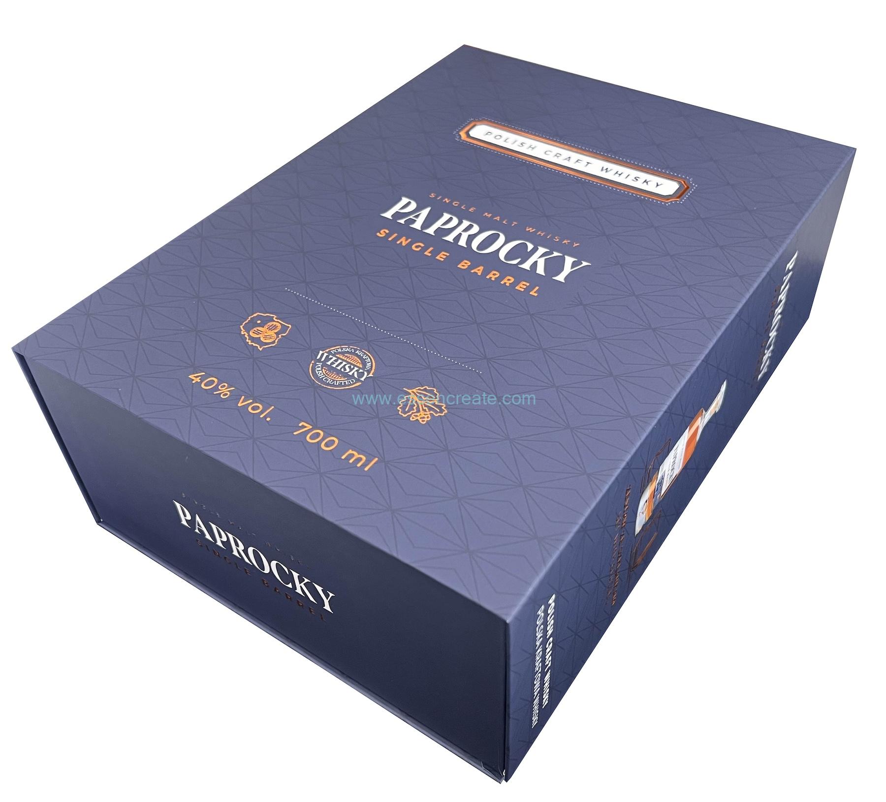 Caja de vino de papel elegante