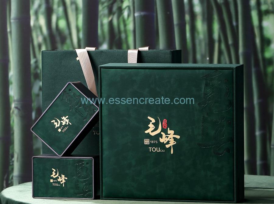 Embalaje de caja de lata de té cuadrada