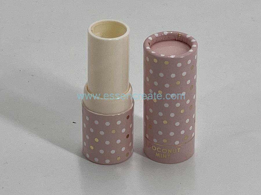 Tubo de papel de lápiz labial de tubos de lujo rosa l recargable