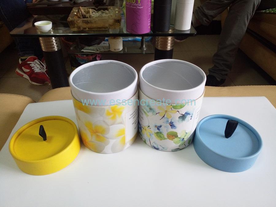 Envases de tubos de papel para velas. Envases de tubos de papel para velas.