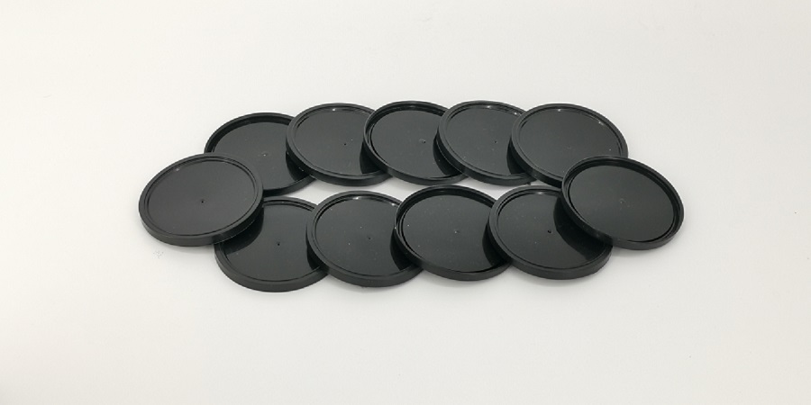 tapones perfume negro plastico cuadrado