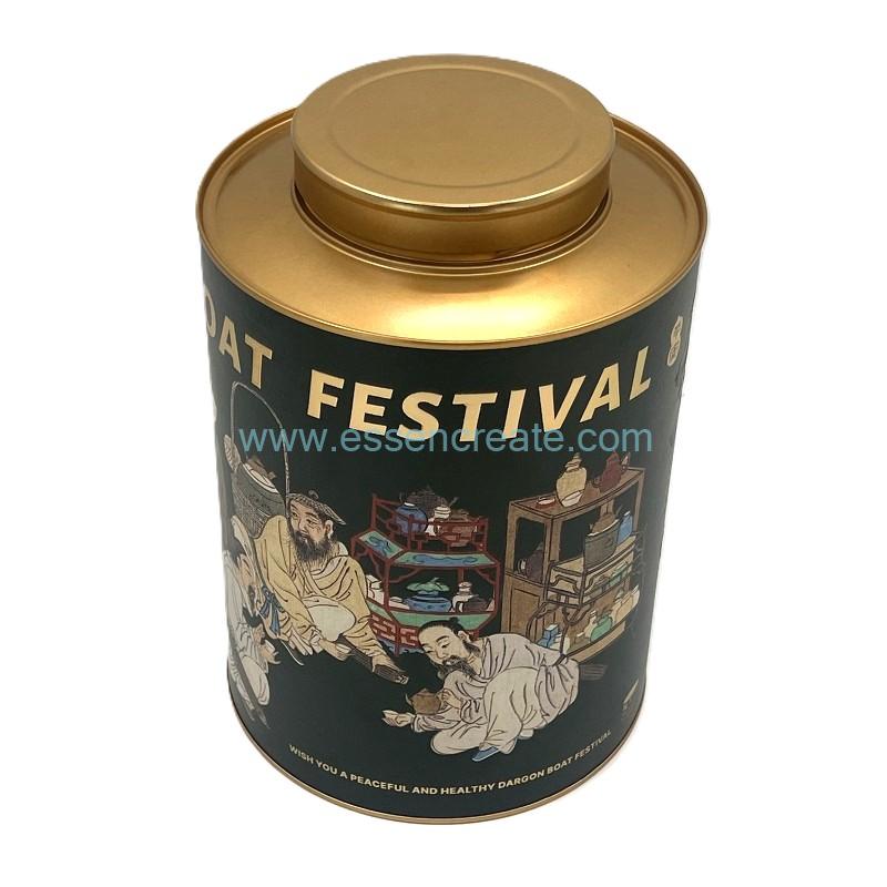 hand-woven straw tea canister 