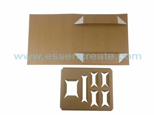 caja de regalo plegable plegable de Kraft del diseño