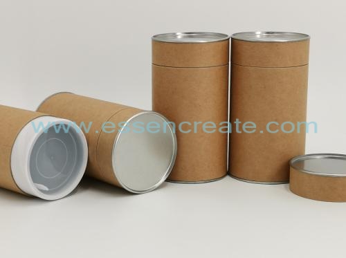 caja de tubo de papel de cilindro kraft