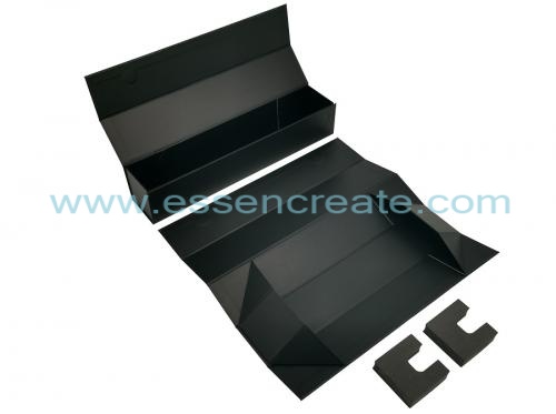 caja de regalo magnética plegable negra