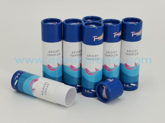 Sport Tampon Packaging Cylinder Tube Box