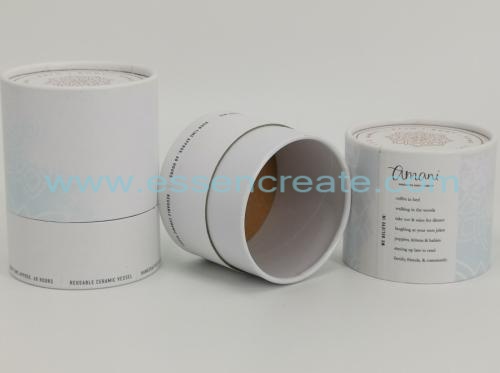 tazas de cerámica esculpidas embalaje tubo de papel