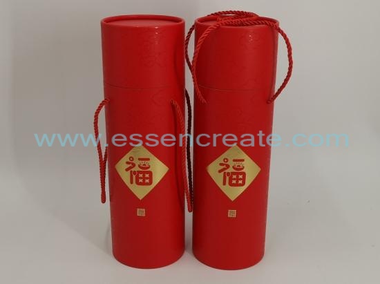 Paper Rolled Edge Tube with Rope Handle