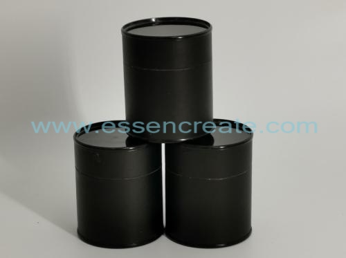 latas de papel compuesto de tapa de metal negro