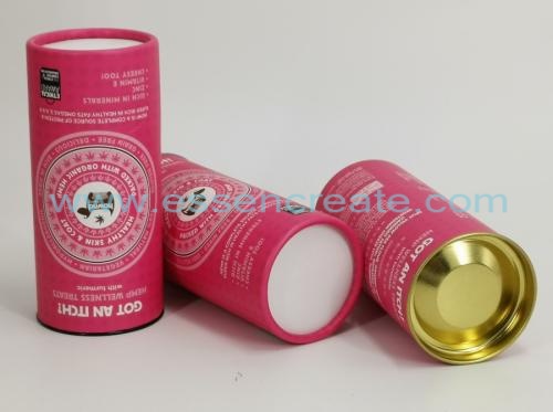 tubo de papel de empaquetado de productos para la salud de mascotas