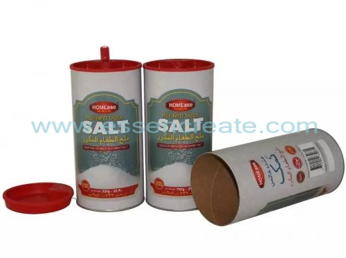 Plastic Spout Salt Packaging Paper Canister