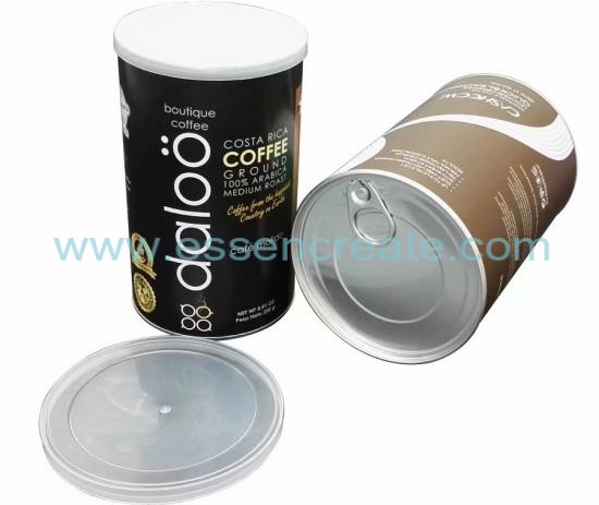 latas de papel de embalaje de café compuesto