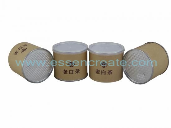 latas de embalaje de tubo de té de papel kraft compuesto