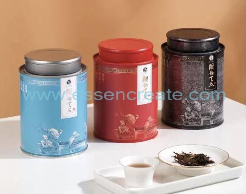 Latas de té de papel con tapa de papel de aluminio