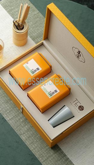 Gold Bud gift box double jar plus cup