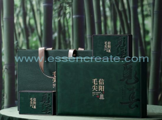 La caja de regalo de Xinyang Maojian tiene cuatro latas de hierro