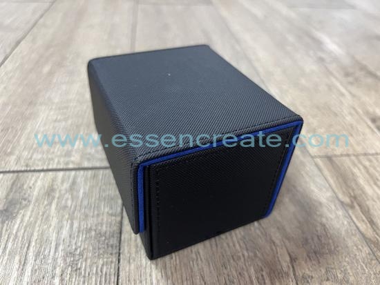 Caja de almacenamiento de regalo personalizada de cuero negro con forma de concha de color